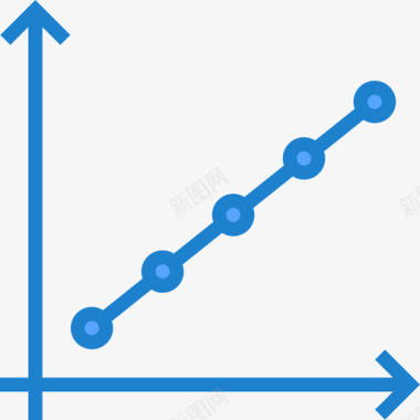 折线图图表3蓝色图标图标