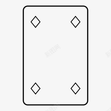 4个钻石卡片套装图标图标