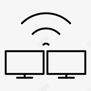 网络云标志连接监视器已连接热点图标图标