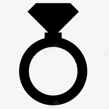 订婚戒指169号婚礼填充图标图标
