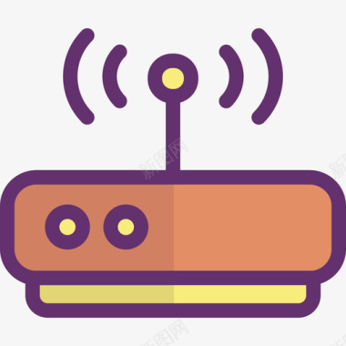 路由器路由器基本图标9线性颜色图标