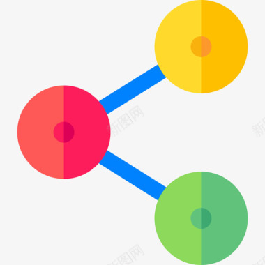 108珠共享社交媒体108扁平图标图标