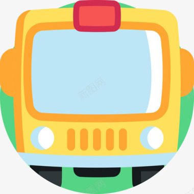 巴士旅游应用程序17扁平图标图标