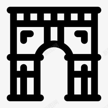 罗马古代建筑图标图标