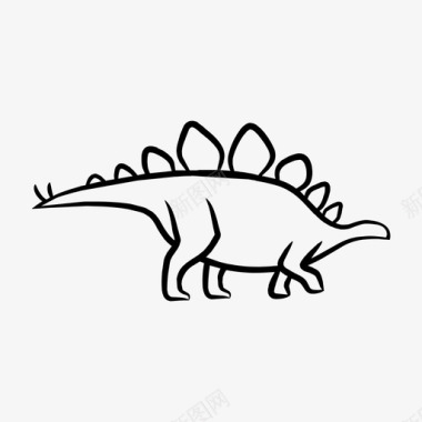 剑龙动物恐龙图标图标