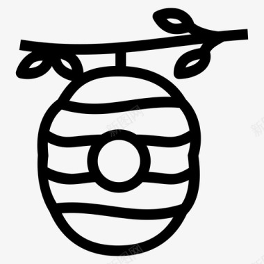 自然蜂巢蜂房蜂蜜图标图标