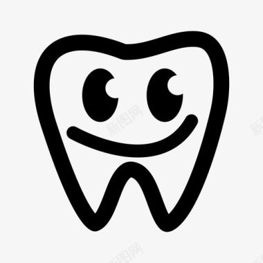 微笑的牙齿牙齿牙医图标图标