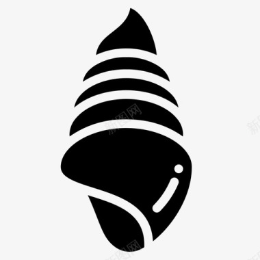 贝壳热带25填充图标图标