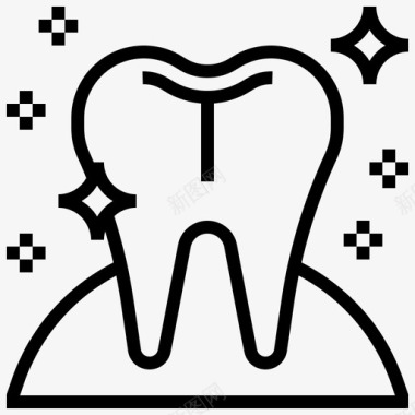 美白牙齿牙科医疗保健图标图标