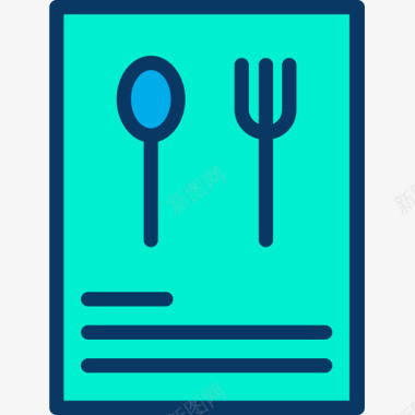 餐车菜单菜单婚礼149线性颜色图标图标
