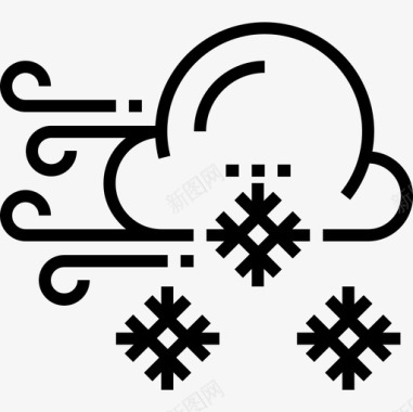 暴雪194号天气直线型图标图标