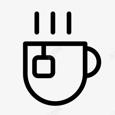 食品和餐厅茶咖啡杯子图标图标