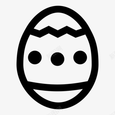 复活节彩蛋巧克力条纹图标图标