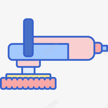抛光机洗车机线性颜色图标图标