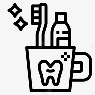 牙刷刷牙牙医图标图标