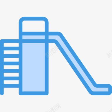 滑梯游乐场11蓝色图标图标