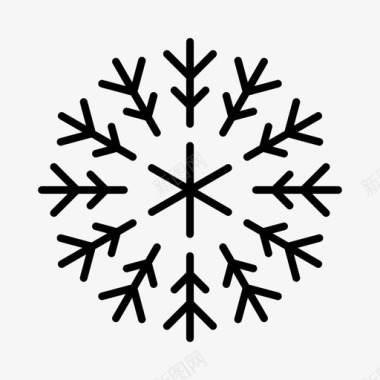 透明雪花雪花气候天气预报图标图标