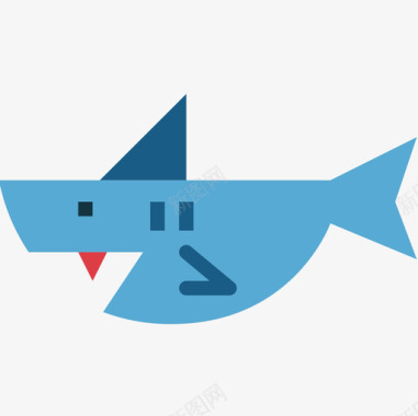 鲨鱼动物7扁平图标图标