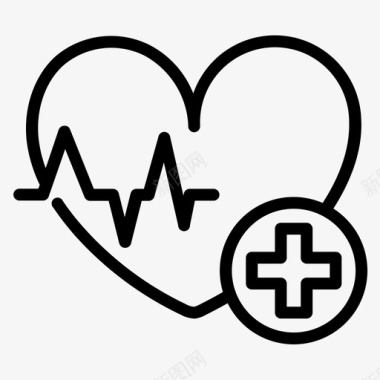 心脏监护仪心脏健康ecp心脏病发作图标图标