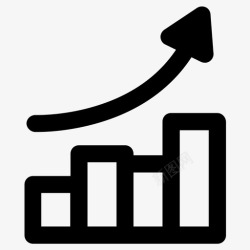 提高统计提高图表增长图标高清图片