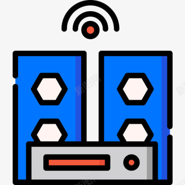 家居详情页扬声器智能家居11线性颜色图标图标