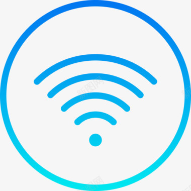 Wifi信号接口66渐变图标图标