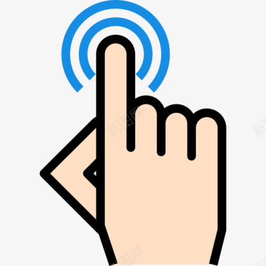 指纹通讯连接5线颜色图标图标
