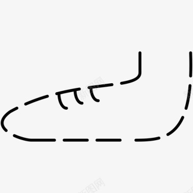 脚鞋子健身虚线图标图标