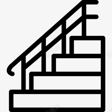 楼梯木工梯攀爬图标图标