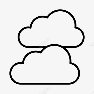 天气符号云气候预报图标图标