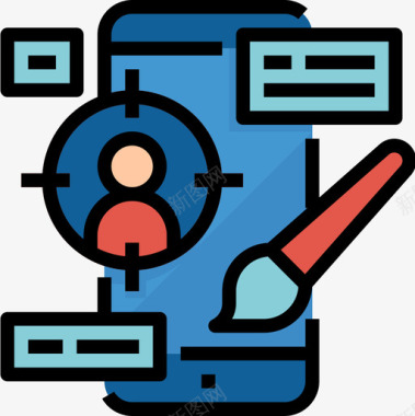 icon用户用户界面数字营销85线性颜色图标图标