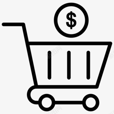 开心购物购物车添加产品预算图标图标
