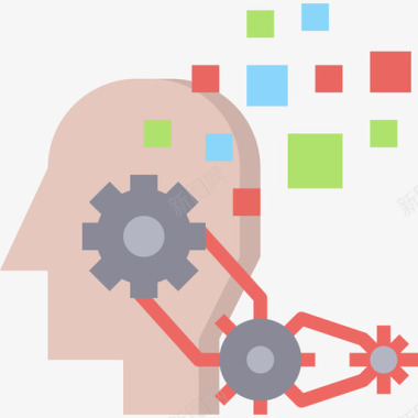 思想考虑思想大脑过程4平淡图标图标
