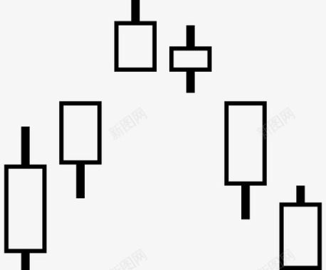 声波信息图标蜡烛棒图表信息图表图标图标