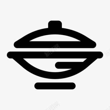 炒锅烹饪油炸图标图标