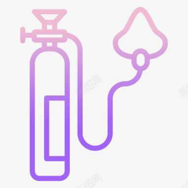 AR15氧气保健15轮廓梯度图标图标
