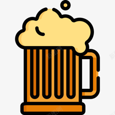 啤酒杯啤酒杯荷兰11线性颜色图标图标