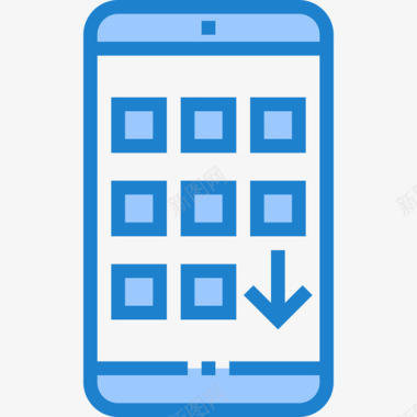 应用程序智能手机功能6蓝色图标图标