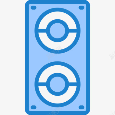扬声器家用电器12蓝色图标图标