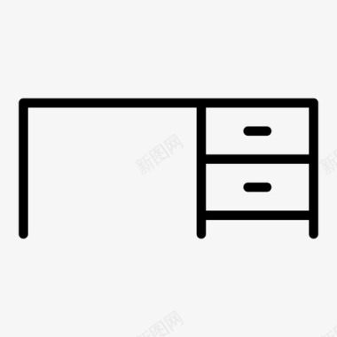 抽屉办公桌办公桌家具家用图标图标