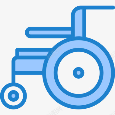 轮椅健康护理28蓝色图标图标