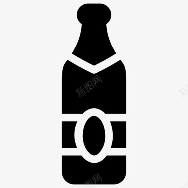 小包装酒瓶酒瓶酒精饮料香槟图标图标
