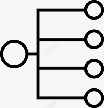 分支结构组织网络展示图标图标