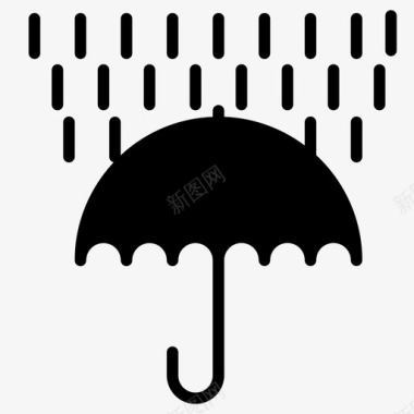 季节伞雨季节图标图标