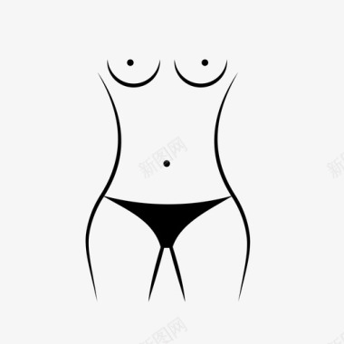 弯曲的女性身体女性的身体形状图标图标