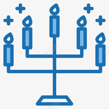 蜡烛浪漫29蓝色图标图标