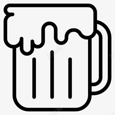 啤酒派对之夜直系图标图标