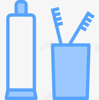 卫浴牙膏家装卫浴5蓝色图标图标