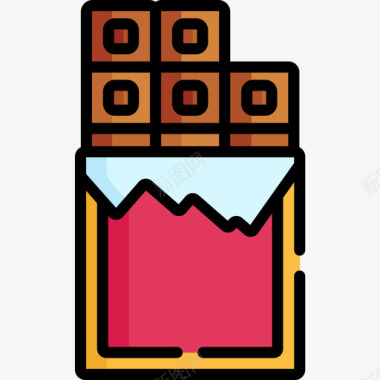 icon闪电巧克力圣诞食品饮料2线性颜色图标图标