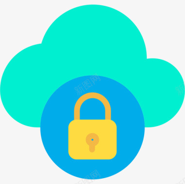 云计算网络安全10扁平图标图标